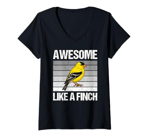 Damen Finken Fink T-Shirt mit V-Ausschnitt Damen Finken Fink T-Shirt mit V-Ausschnitt von Finken Fink Tier Shop