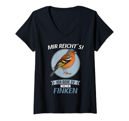 Damen Finken Fink T-Shirt mit V-Ausschnitt Damen Finken Fink T-Shirt mit V-Ausschnitt von Finken Fink Tier Shop