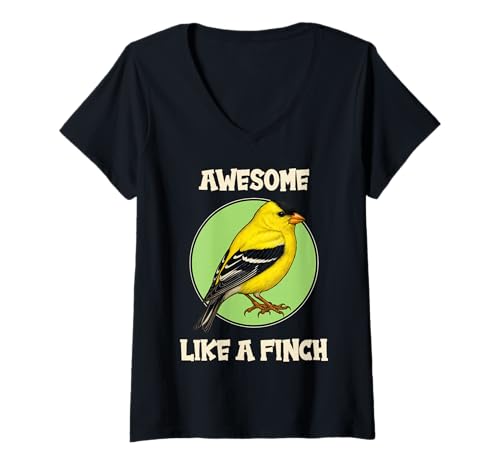 Damen Finken Fink T-Shirt mit V-Ausschnitt Damen Finken Fink T-Shirt mit V-Ausschnitt von Finken Fink Tier Shop