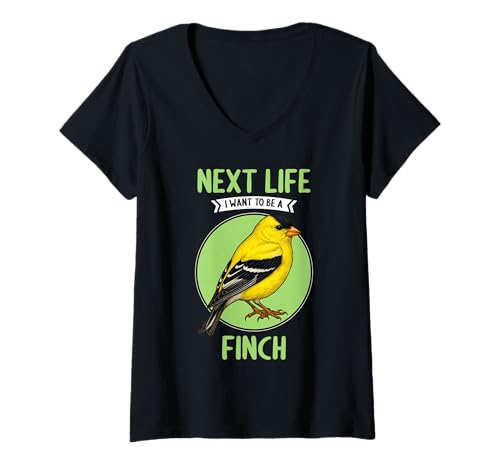 Damen Finken Fink T-Shirt mit V-Ausschnitt Damen Finken Fink T-Shirt mit V-Ausschnitt von Finken Fink Tier Shop