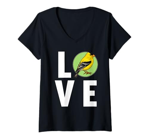 Damen Finken Fink T-Shirt mit V-Ausschnitt Damen Finken Fink T-Shirt mit V-Ausschnitt von Finken Fink Tier Shop