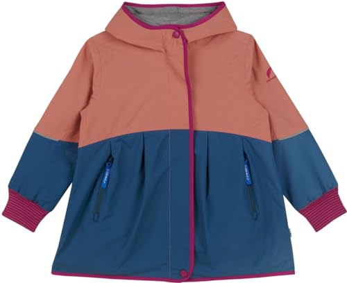Finkid Girls Aina Move Colorblock-Blau-Rot - Wasserdichte vielseitige Mädchen Übergangsjacke, Größe 100-110 - Farbe Te von Finkid