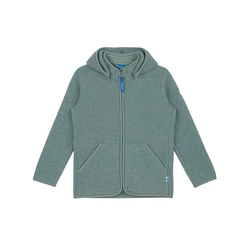 Finkid Kinder Luonto Wool Jacke, green bay, 120-130 von Finkid