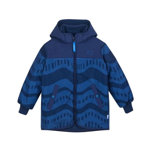 Finkid Baby Unisex KUVIO Winterjacke mit Nordik Print 1142025 in blau, Kleidergröße:100, Farbe:Blau von Finkid