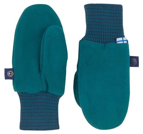 Finkid Fleece Fäustlinge Pupujussi deep teal/navy S von Finkid