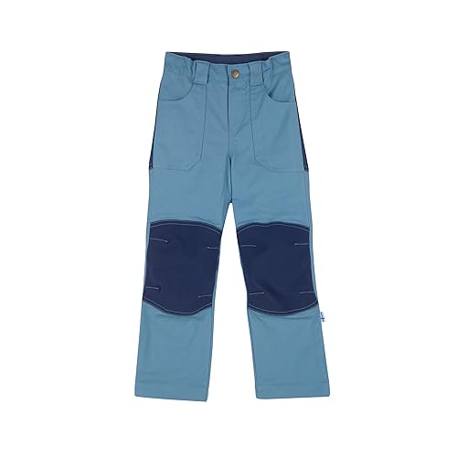 Finkid Kalle Winter Fleece gefütterte Kinder Hose aus Canvas im Workerstil mit Po- und Knieverstärkung von Finkid