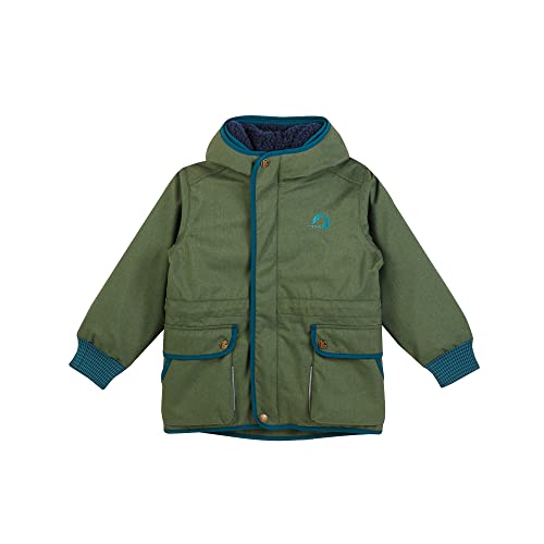 Finkid Kamu Ice 2 in 1 Kinder Outdoorparka mit herausnehmbarem Steppfutter und reflektierendem Animal Print von Finkid