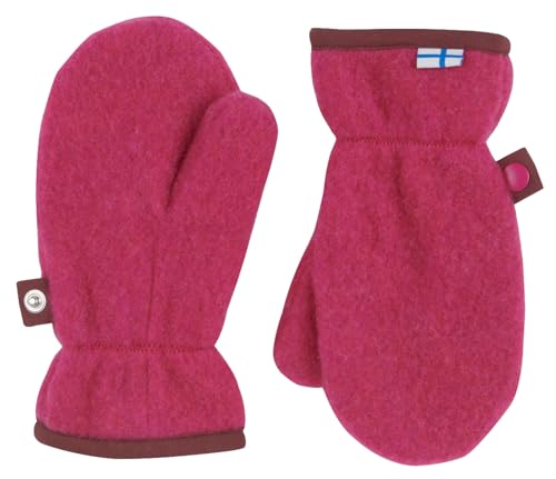 Finkid Kinder Nupujussi Wool Handschuhe, Raspberry-Sable, M von Finkid