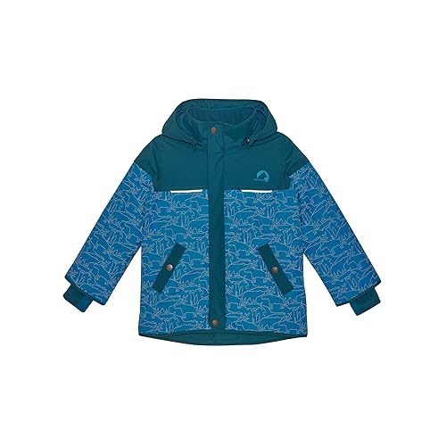 Finkid Koira Ice Kinder Winterparka mit Schneefang und Abnehmbarer Kapuze und reflektierendem Animal Print von Finkid