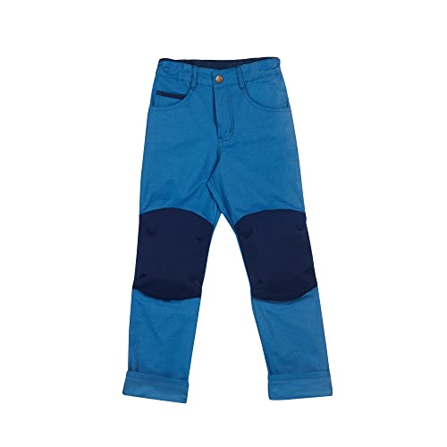 Finkid Kuusi Canvas Blau - Robuste Bequeme Kinder 5-Pocket Baumwollhose, Größe 90-100 - Farbe Real Teal von Finkid