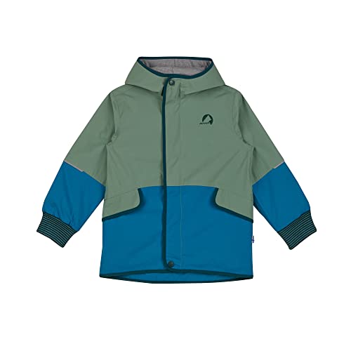 Finkid Moska Colorblock-Grün - Wasserdichte atmungsaktive Kinder Übergangsjacke, Größe 110-120 - Farbe Green Bay - Dee von Finkid