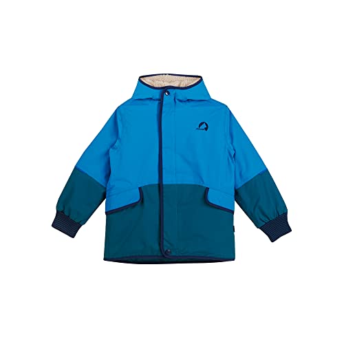 Finkid Moska Mukka Kinder Winterjacke mit Teddyfutter, 130-140, Seaport/Navy von Finkid