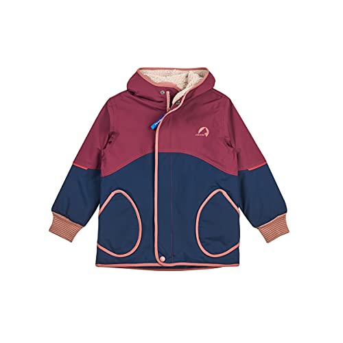 Finkid Nalle Mukka Colorblock-Blau-Rot, Kinder Anoraks, Größe 110-120 - Farbe Beet Red - Rose von Finkid