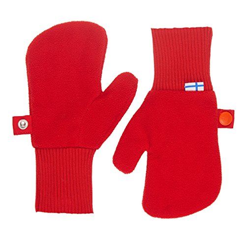 Finkid Nupujussi red rot Kinder Winter Fleece Fäustlinge Handschuhe von Finkid