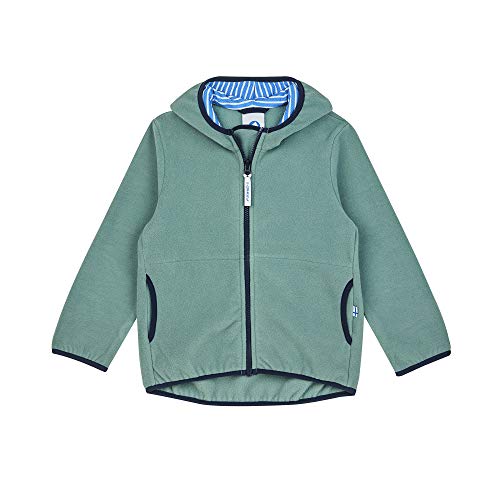 Finkid Paukku Grün - Vielseitige Zip-In kompatible Kinder Fleecejacke, Größe 100-110 - Farbe Trellis - Navy von Finkid