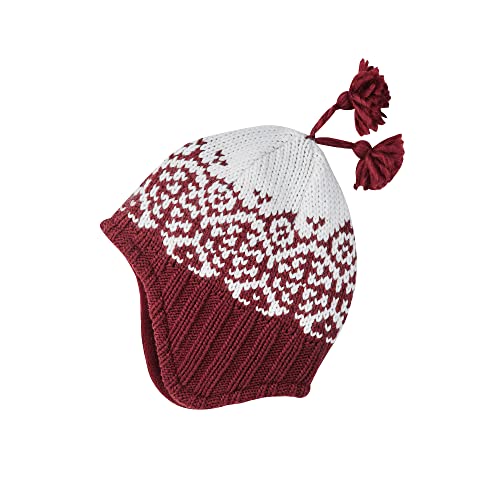 Finkid Peppi Kinder Grobstrickmütze mit Norwegermuster und Quaste von Finkid