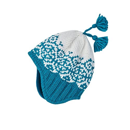 Finkid Peppi Kinder Grobstrickmütze mit Norwegermuster und Quaste von Finkid