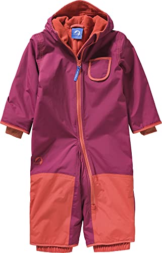 Finkid Pikku Winter EKO Colorblock-Rot, Kinder Regenhose und Hardshell-Hose, Größe 80-90 - Farbe Beet Red - Chili von Finkid