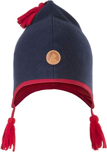 Finkid Pipo navy red Kinder Fleece Wintermütze von Finkid