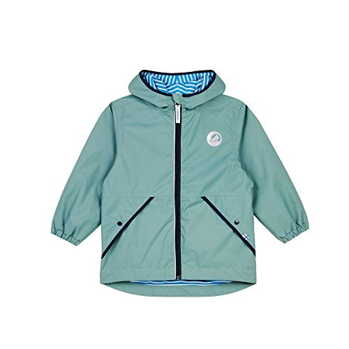 Finkid Puuskiainen Grün - Wasserdichte zip-in kompatible Kinder Outdoorjacke, Größe 80-90 - Farbe Trellis - Navy von Finkid