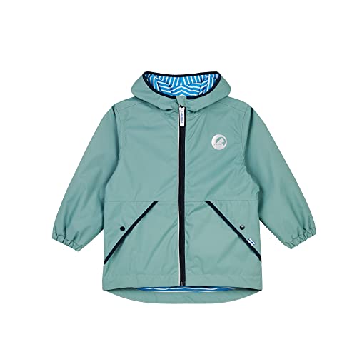 Finkid Puuskiainen Grün - Wasserdichte zip-in kompatible Kinder Outdoorjacke, Größe 140-150 - Farbe Trellis - Navy von Finkid