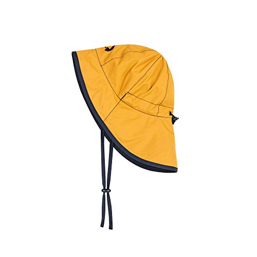 Finkid Ranta Sport Gelb - Wasserabweisende leichte Kinder Baumwoll Mütze, Größe 48 - Farbe Golden Yellow - Navy von Finkid