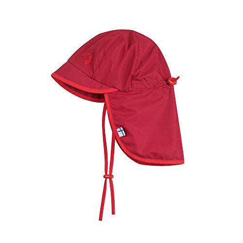 Finkid Rantali Rot - Wasserabweisender leichter Kinder Baumwoll Sommerhut, Größe M - Farbe Raspberry - Red von Finkid