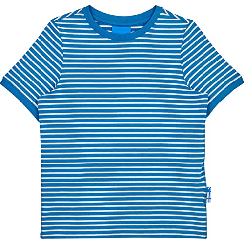 Finkid Renkaat Seaport/Offwhite Kinder T-Shirt Basic Ringel Kurzarmshirt (110/120) von Finkid