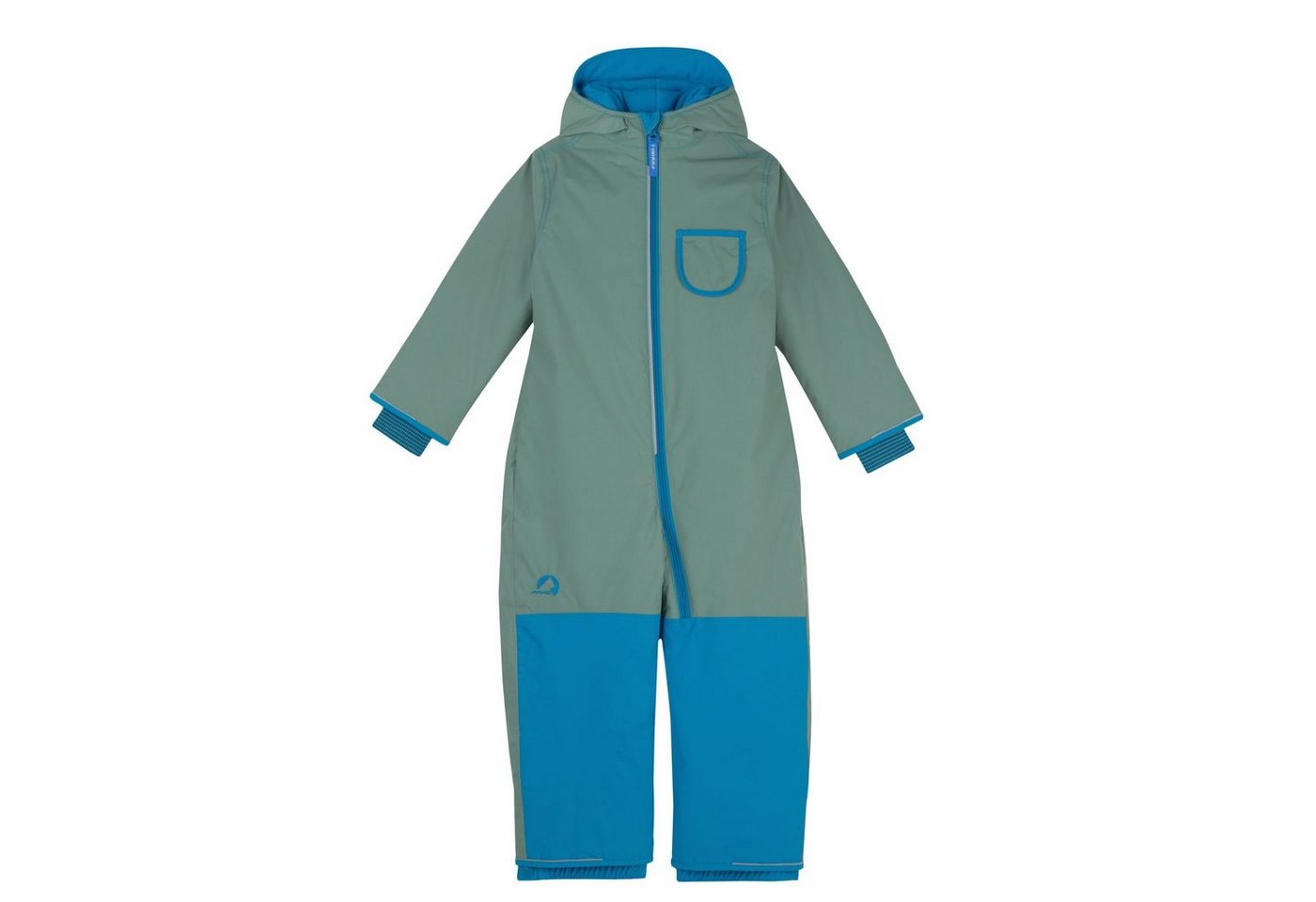 Finkid Schneeoverall Pikku Winter Sport Winteroverall mit Besätzen Green Bay/Mosaic 80/90 Overrall Winteranzug Kinder Overall von Finkid