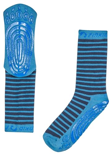 Finkid Tapsut Gestreift-Blau, Kinder Freizeitsocken, Größe EU 27-30 - Farbe Real Teal - Navy von Finkid