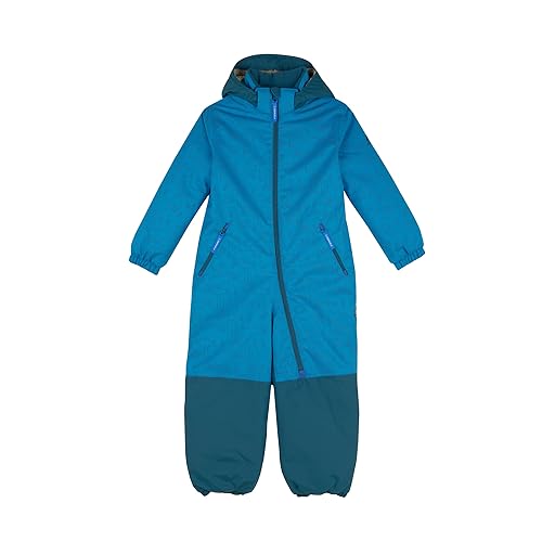 Finkid Turva Ice Kinder Winteroverall mit abnehmbarer Kapuze und reflektierendem Animal Print von Finkid