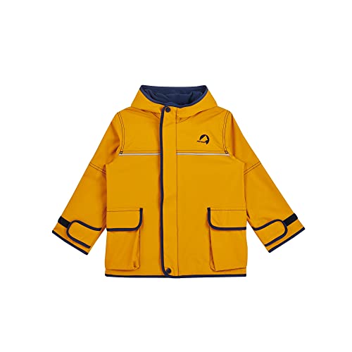 Finkid Tuulis Eko Gelb - Wasserdichter vielseitiger Kinder Outdoorparka, Größe 110-120 - Farbe Sunflower - Navy von Finkid