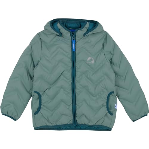 Finkid Vanukas Air Grün - Leichte atmungsaktive Kinder Isolationsjacke, Größe 110-120 - Farbe Green Bay - Deep Teal von Finkid
