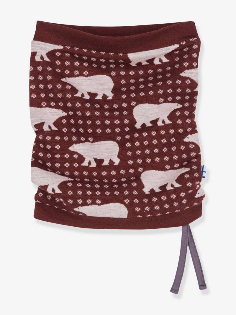 Kinder Strickschal TUUBI NORDIK finkid mit Wolle granatapfel von Finkid