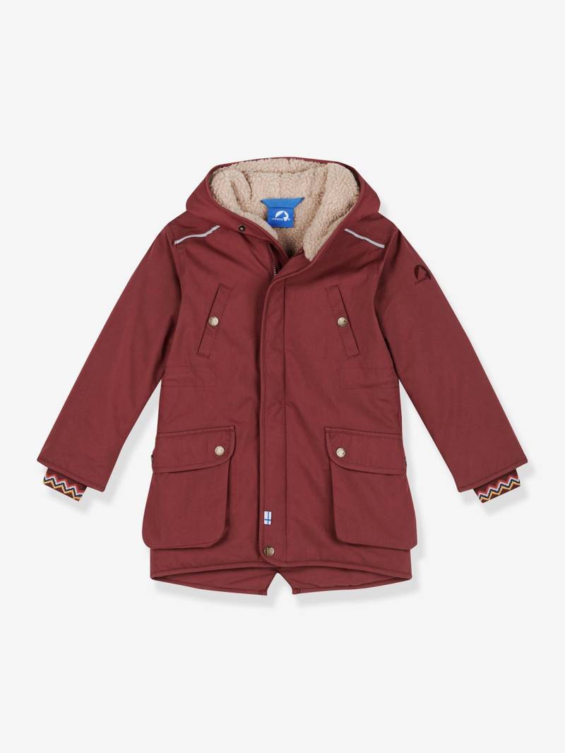 Kinder Winterparka TUULIKKI finkid mit Teddyfleece granatapfel von Finkid