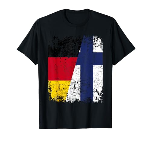 FINNLAND DEUTSCHLAND Flagge | Damen Herren Kinder | Finnland T-Shirt von Finland Family Shop