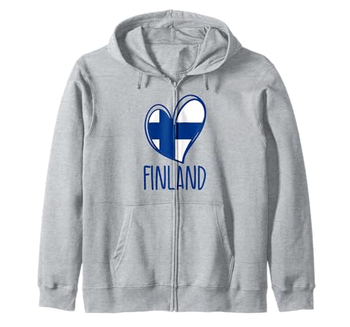 Patriotische finnische Herz-Grafik Finnland-Flagge Kinder Mädchen Kapuzenjacke von Finland Finnish Flag Designs