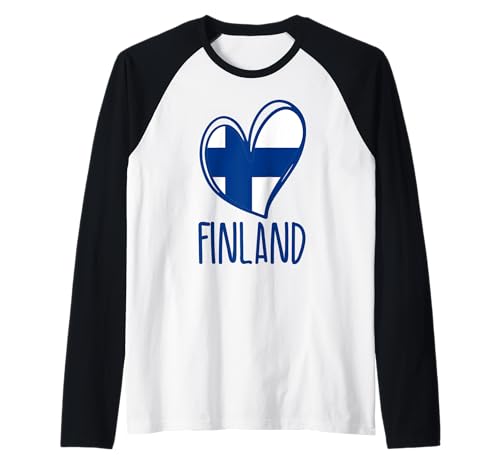 Patriotische finnische Herz-Grafik Finnland-Flagge Kinder Mädchen Raglan Patriotische finnische Herz-Grafik Finnland-Flagge Kinder Mädchen Raglan von Finland Finnish Flag Designs