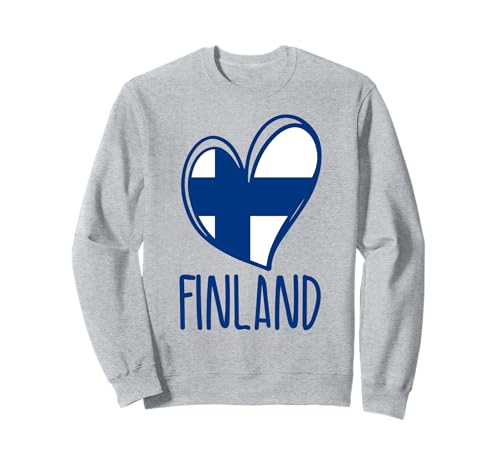 Patriotische finnische Herz-Grafik Finnland-Flagge Kinder Mädchen Sweatshirt von Finland Finnish Flag Designs