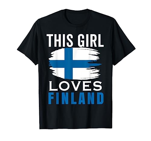 Finnland Suomi Flagge Für Mädchen Frauen Finn Finnisch Souvenir T-Shirt von Finland Souvenir Suomi Finn Flag Pride