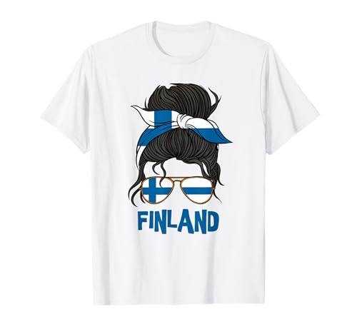 Finnland für Mädchen Finnische Flagge für Frauen Finnen T-Shirt Finnland für Mädchen Finnische Flagge für Frauen Finnen T-Shirt von Finland for Girls and Women