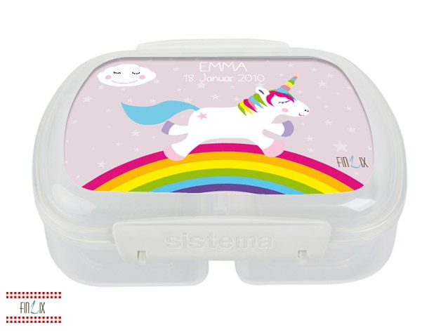 Lunchbox Mit Niedlichem Einhorn Lunchbox Mit Niedlichem Einhorn von Finlix