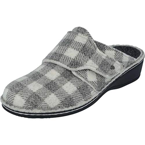 Finn Comfort Andermatt, Karo-Wollfilz, Grey, Klettverschluss 6550-691218 (Größe: 37) von Finn Comfort