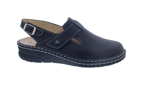 Finn Comfort Aveiro Clog, Nappaseda-Leder, schwarz, Klettverschluss und Fersenriemen, antistatisch 2592-014099 Schwarz Gr. 37 von Finn Comfort