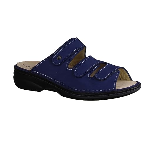 Finn Comfort Cisano Atoll (Blau) - Pantolette - Passformübersicht Marken Finnstretch, Blau, Leder (nubu/stretchbali), Gr. 42 EU von Finn Comfort
