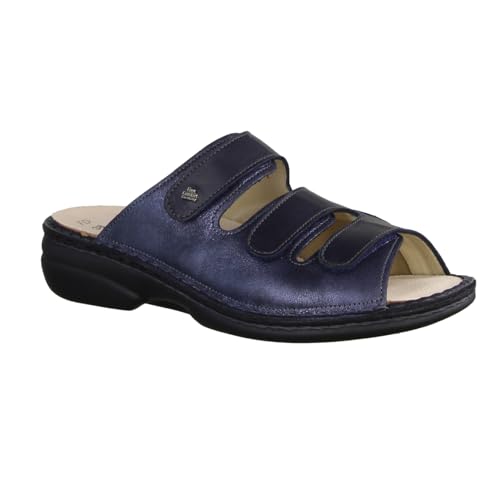 Finn Comfort Cisano Jeans/Atlantic/Marine (blau) - Pantolette - Damenschuhe Prophylaxe/Diabetiker, Blau, Leder (Berna/Roxy/balenastretch) von Finn Comfort