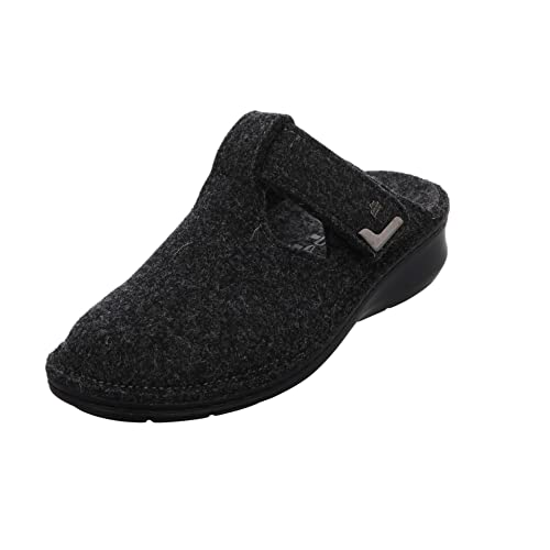 Finn Comfort Damen Hausschuhe Slipper Spiez Hausschuh Textil Gemütlich Puschen Uni Spiez Hausschuh grau Filz von Finn Comfort