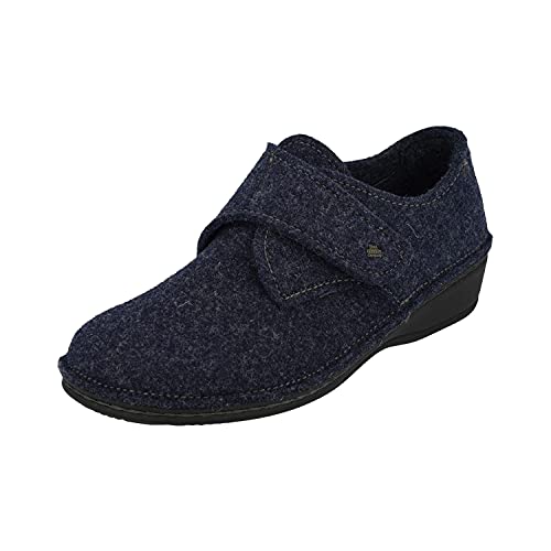 Finn Comfort Damen Hausschuhe Slipper Adelboden Hausschuh Textil Gemütlich Puschen Uni Adelboden Hausschuh wechselfußbettt von Finn Comfort