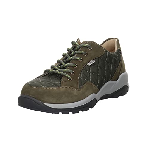 Finn Comfort Damen Schnürhalbschuhe Tessin Schnürschuh Leder-/Textilkombination Freizeit Sport Schuhe Uni Tessin blau bequem Halbschuh von Finn Comfort