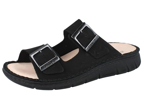 Finn Comfort FINNCO Cayman Soft Herren Pantolette schwarz Black Tangobuk Leder von Finn Comfort